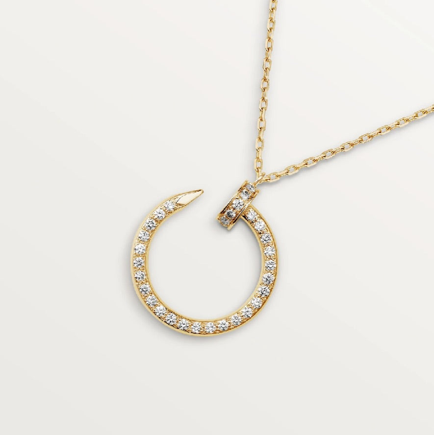 Juste un Clou necklace, Two face - Paved