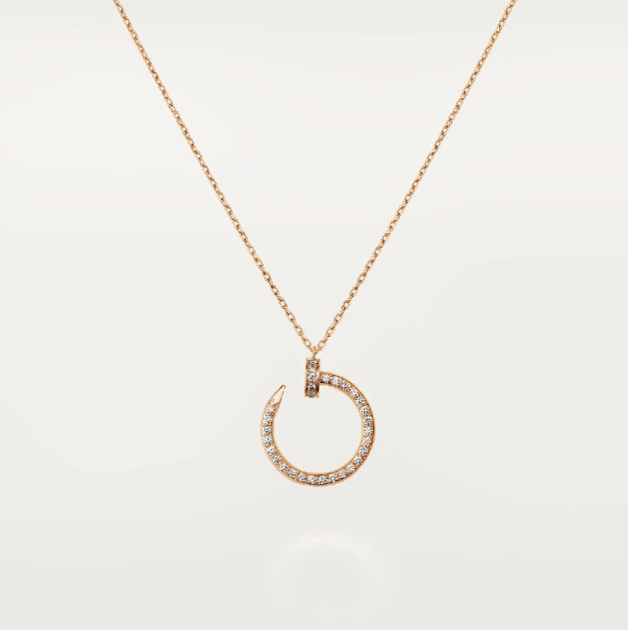 Juste un Clou necklace, Two face - Paved