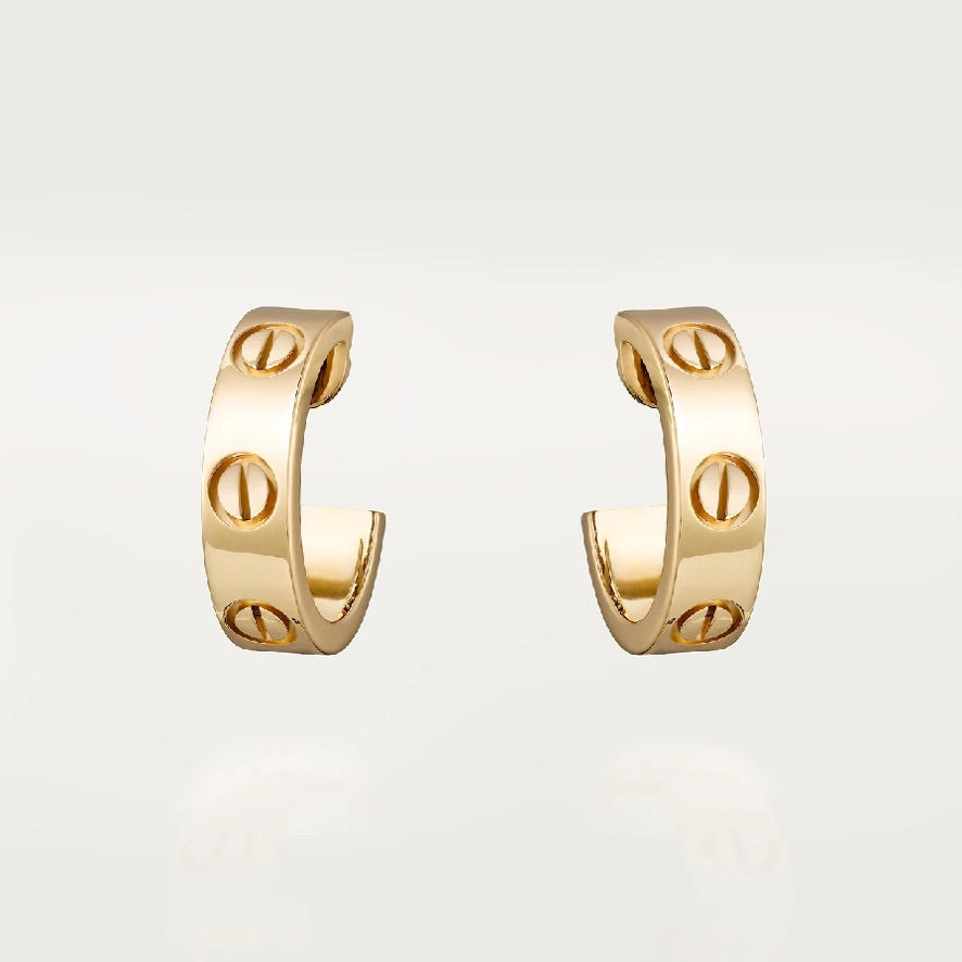 LOVE hoop earrings