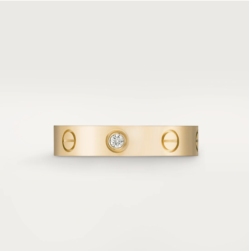 LOVE ring, small model 1 stones