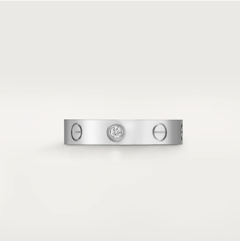 LOVE ring, small model 1 stones