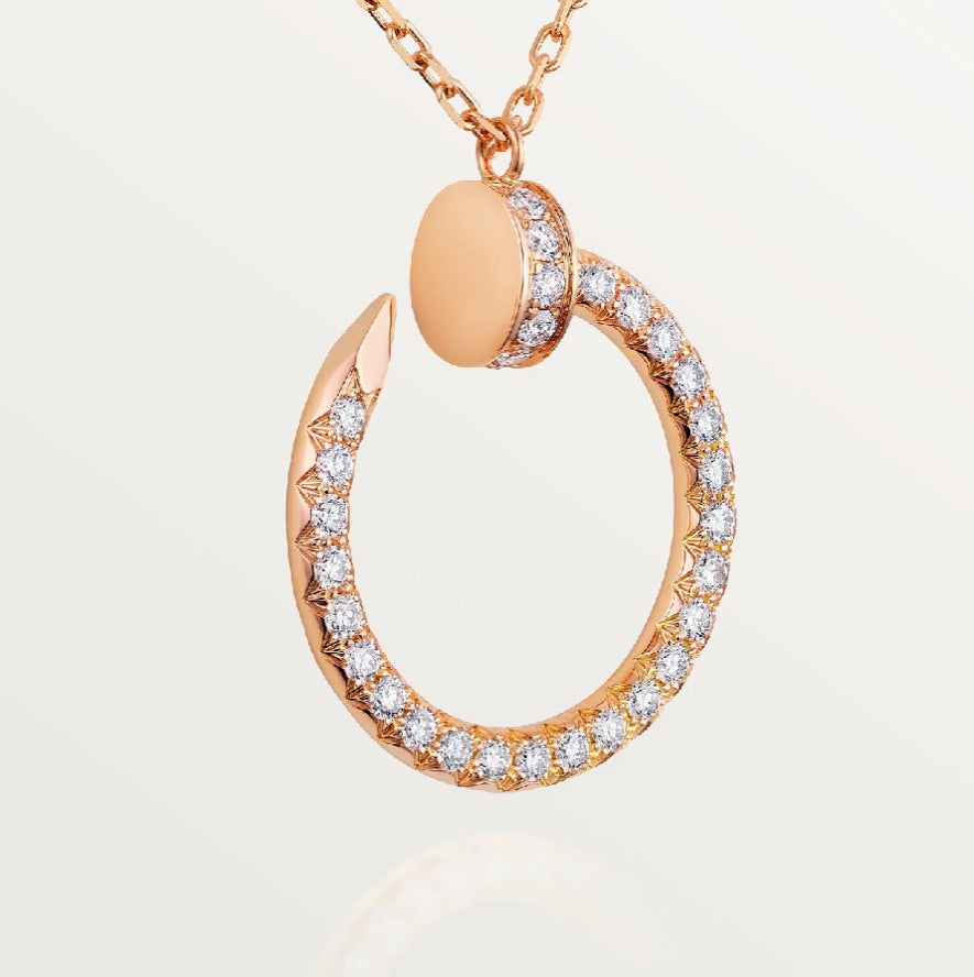 Juste un Clou necklace, Two face - Paved