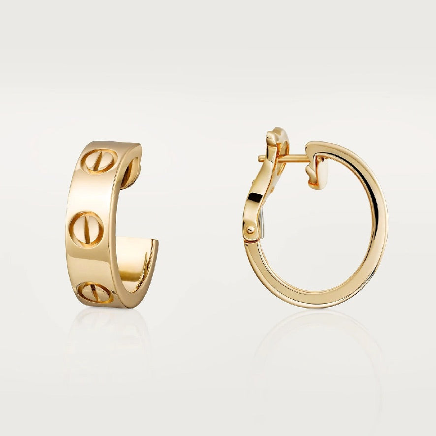 LOVE hoop earrings